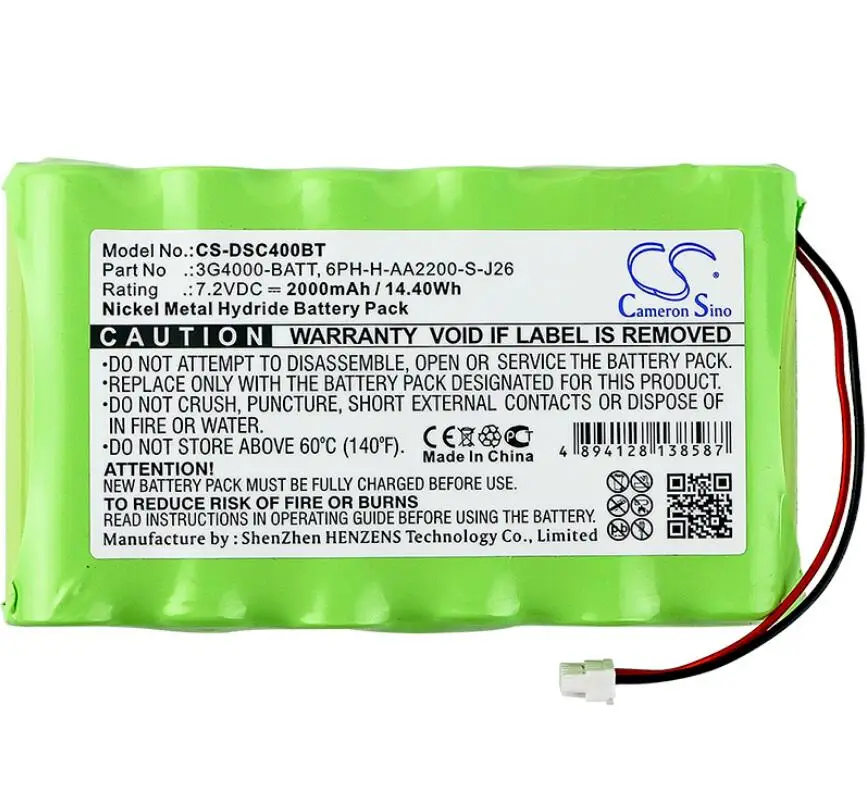 Аккумулятор Cameron Sino 2000 мАч для аккумуляторов DSC 3G4000 Cellular Communicato 3G4000-BATT 6PH-H-AA2200-S-J26