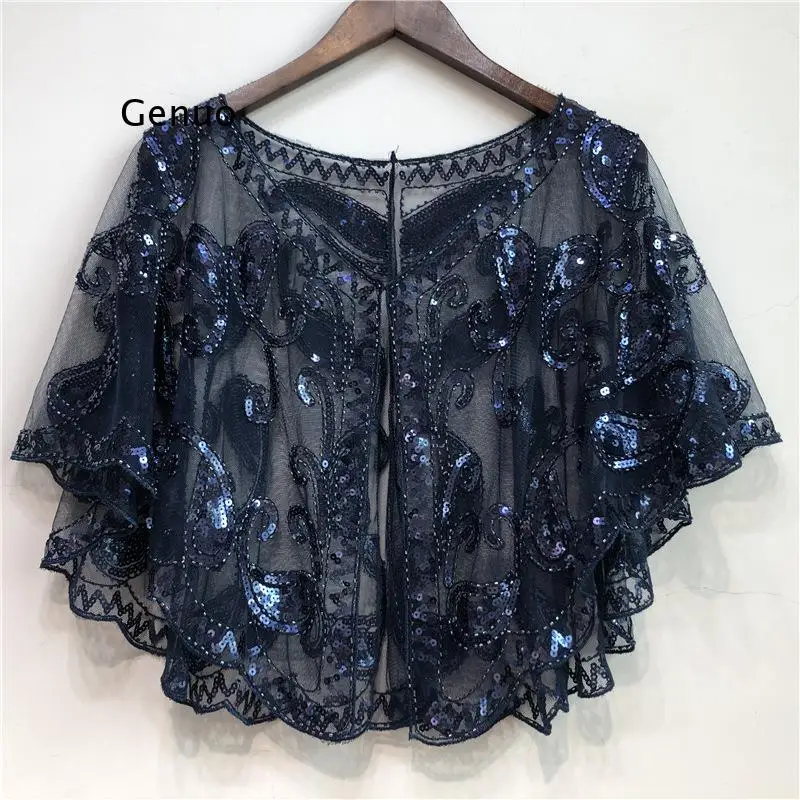 Женские вечерние обертки с блестками накидка расшитая бисером декорированная