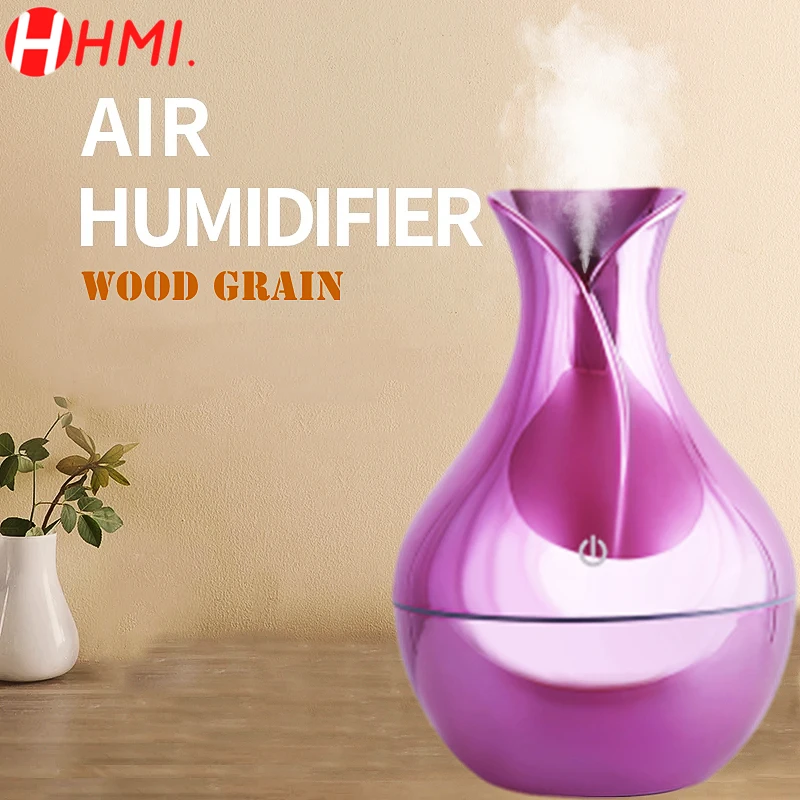 Electroplated Gold Aroma Essential Oil Diffuser Ultrasonic Cool Mist Humidifier Air Purifier LED Night Light for Office Home Car