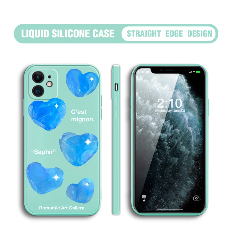 

Nohon Cases for iPhone X XR XS Max 6 6s 7 8 11 12 Pro Max Coque Luxury Square Edge Shockproof Camera Protection Phone Case