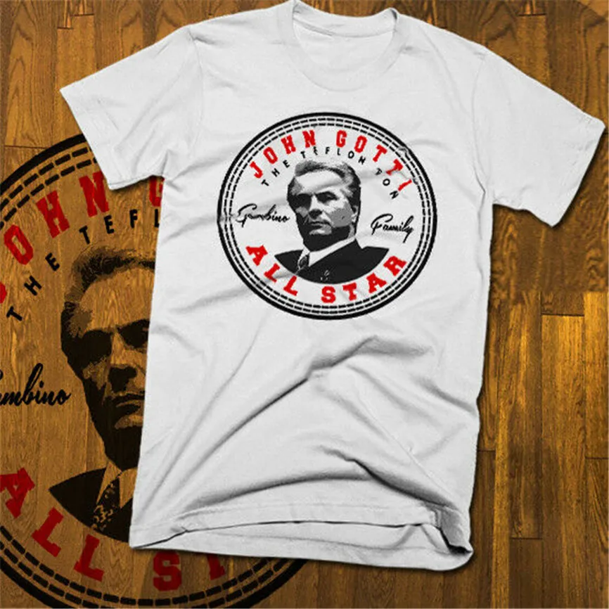 Футболка John Gotti белая футболка всех размеров Mobster Mob Mafia гангстер тефлон Дон