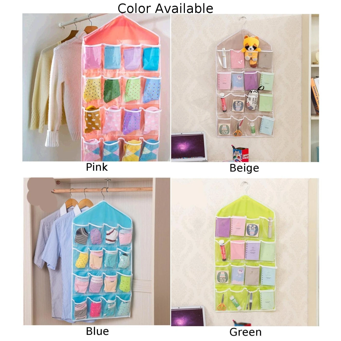16 карман над пакет подвесной на дверь обуви вешалка для игрушек аккуратное