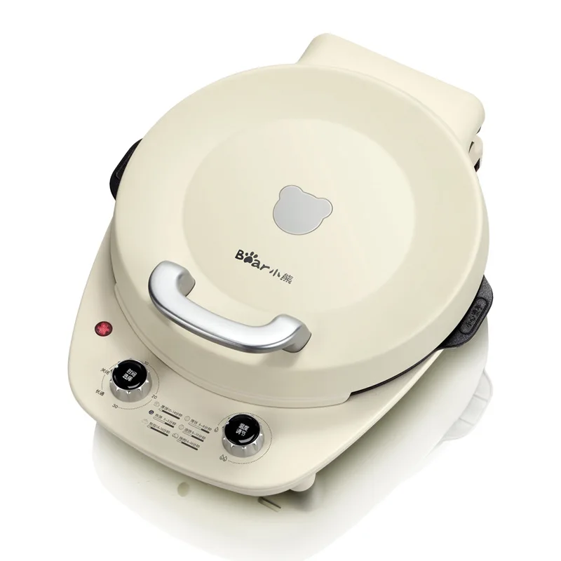

1500W Multi-function Electric Crepe Makers with Glass Cover Double-sided Independent Heating Baking Pan Button 220V