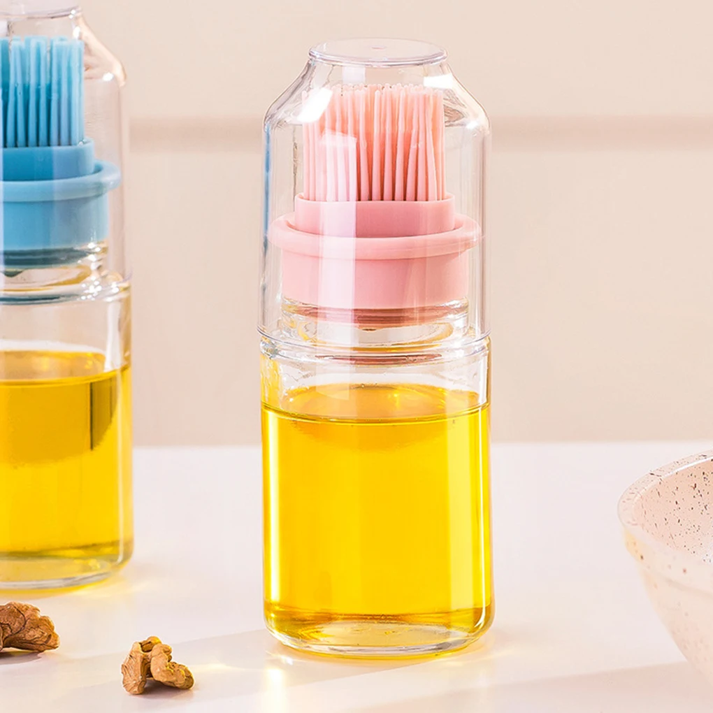 Барбекю бутылка со щеткой для смазывания маслом гриль Обжарка прозрачная