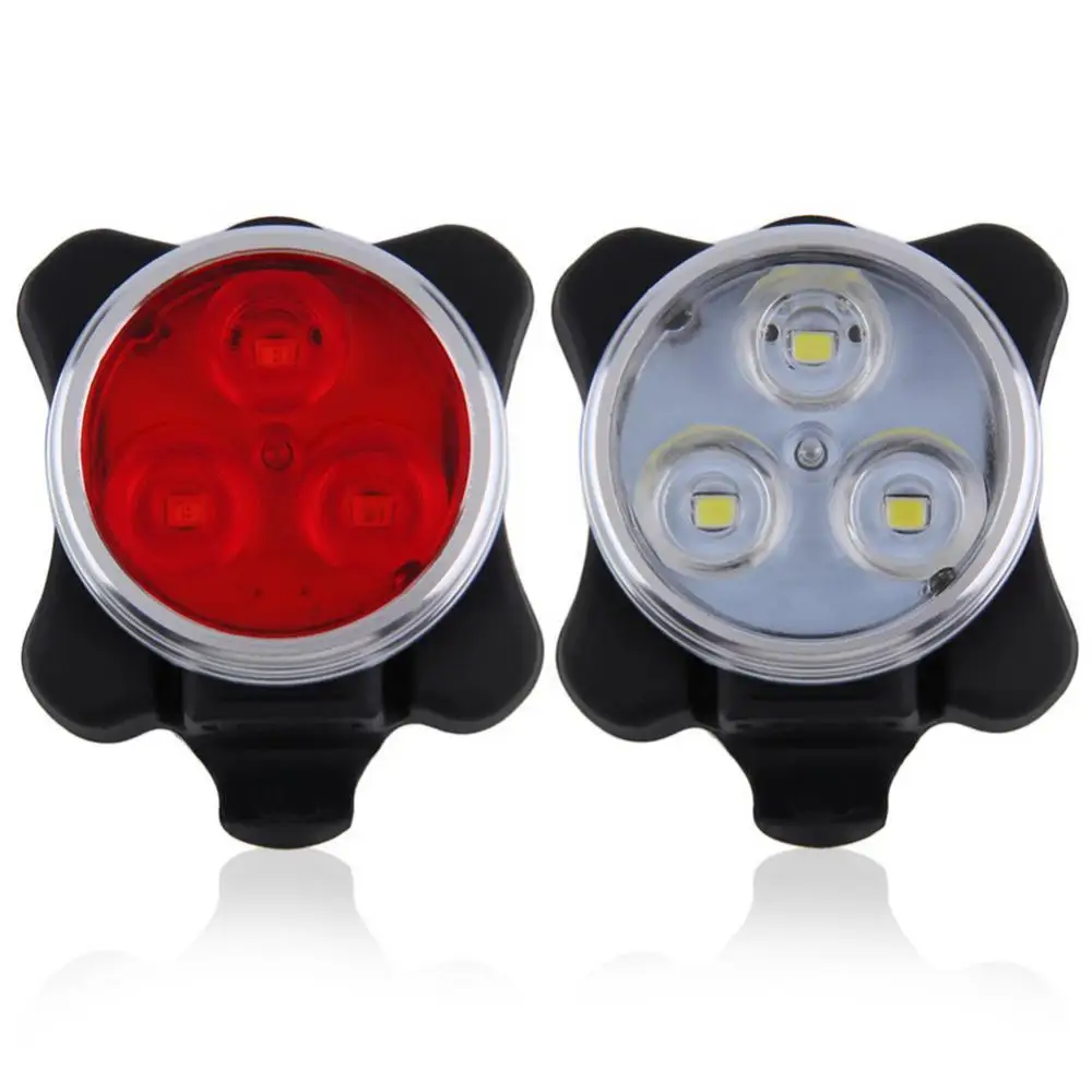 

Bicycle Bike 3 LED 4 Modes Front Rear Head Tail Light Lamp USB Rechargeable Bicycle Bike 3 LED