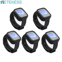 5pcs retekess td106 wireless waterproof watch receiver restaurant pager waiter calling system 433mhz for customer cafe service