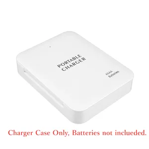 portable usb powerbank diy box 4xaa battery case travel emergency charger power bank case for cell phone wled lights wholesale free global shipping