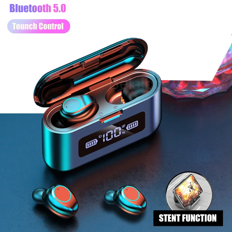 Беспроводные наушники F9 Bluetooth 5 1 TWS Hi Fi мини вкладыши Спортивная игровая гарнитура