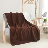 plush twist knitted blanket spring and autumn lazy blanket air conditioning carpet bedding travel home student dormitory bed