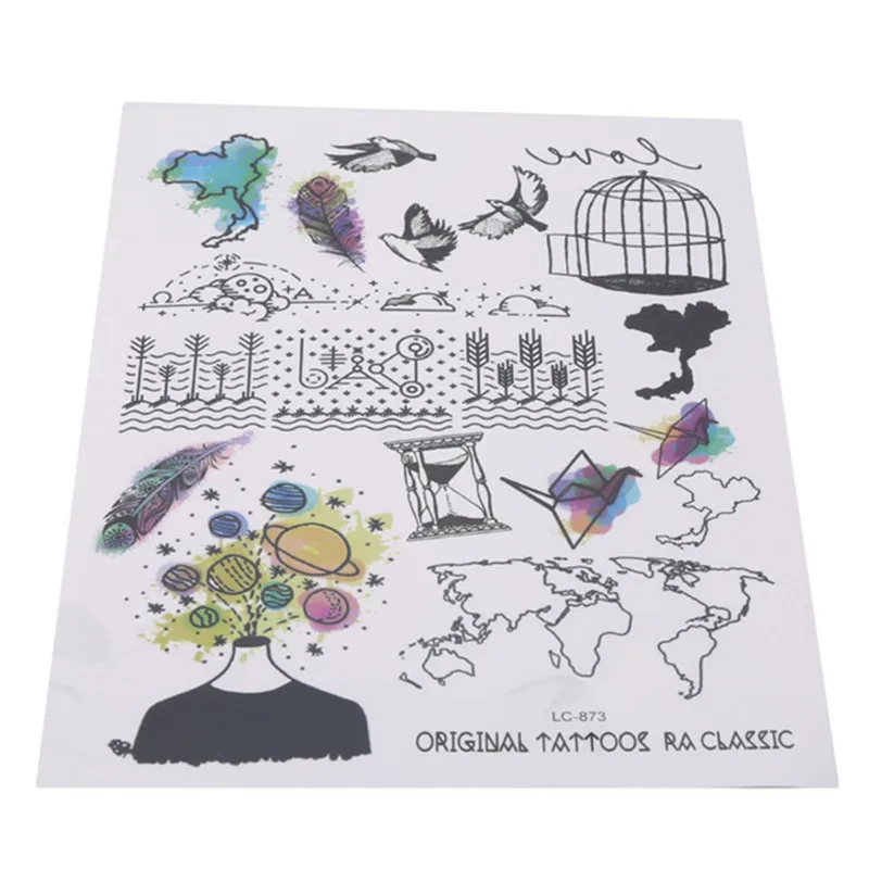 Водостойкое временное тату хна поддельные флеш-тату наклейки для влюбленных