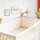 Ограждение для детской кроватки, высококачественное хлопковое защитное ограждение с принтом, бампер, аксессуары, детская безопасная Мягкая юбка для кровати для всех детских кроваток