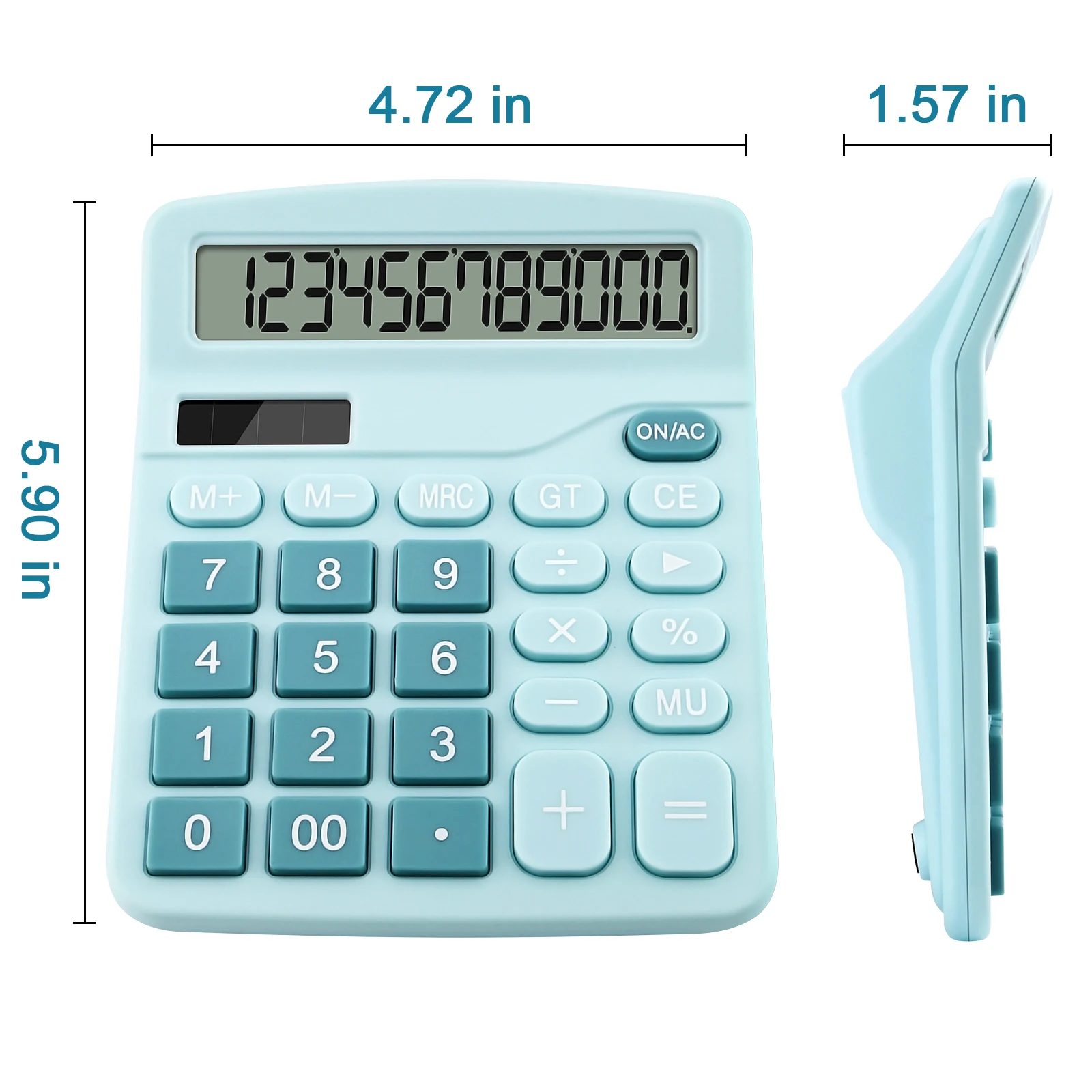 Электронный калькулятор с 12-значным большим ЖК-дисплеем солнечная батарея