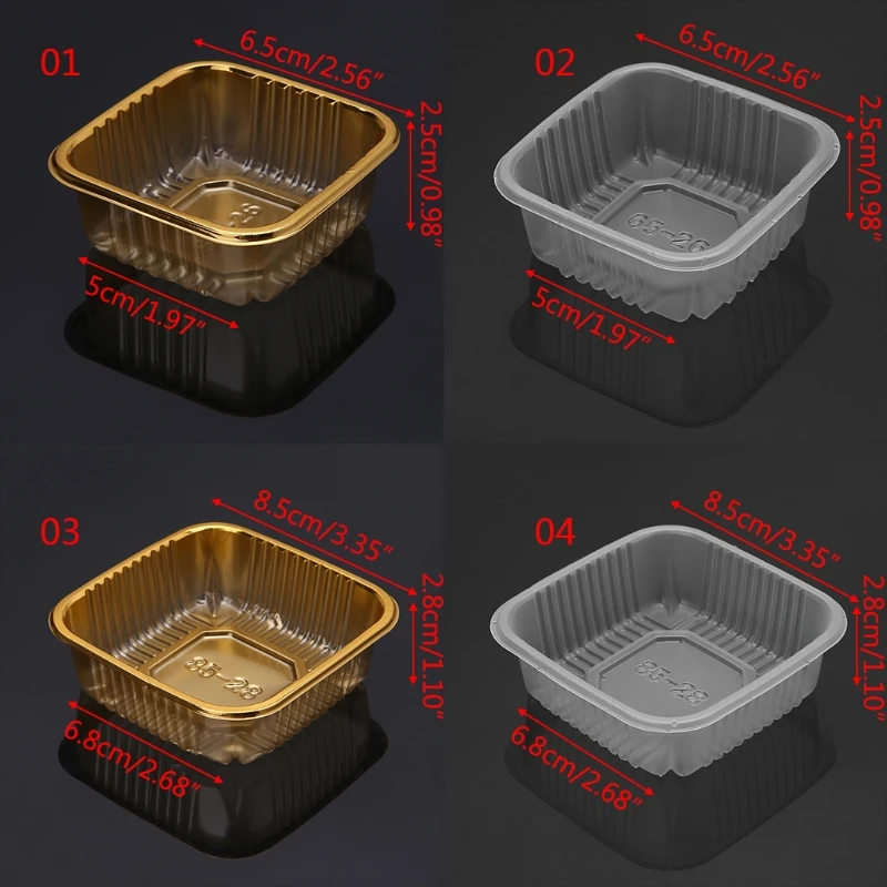 50 г 100 квадратные лунные противни для пирожных упаковка лунного пряника