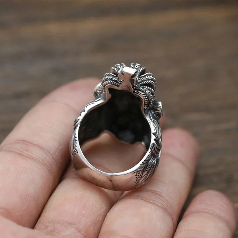 Кольцо в виде короли льва для мужчин и женщин винтажное ювелирное изделие из