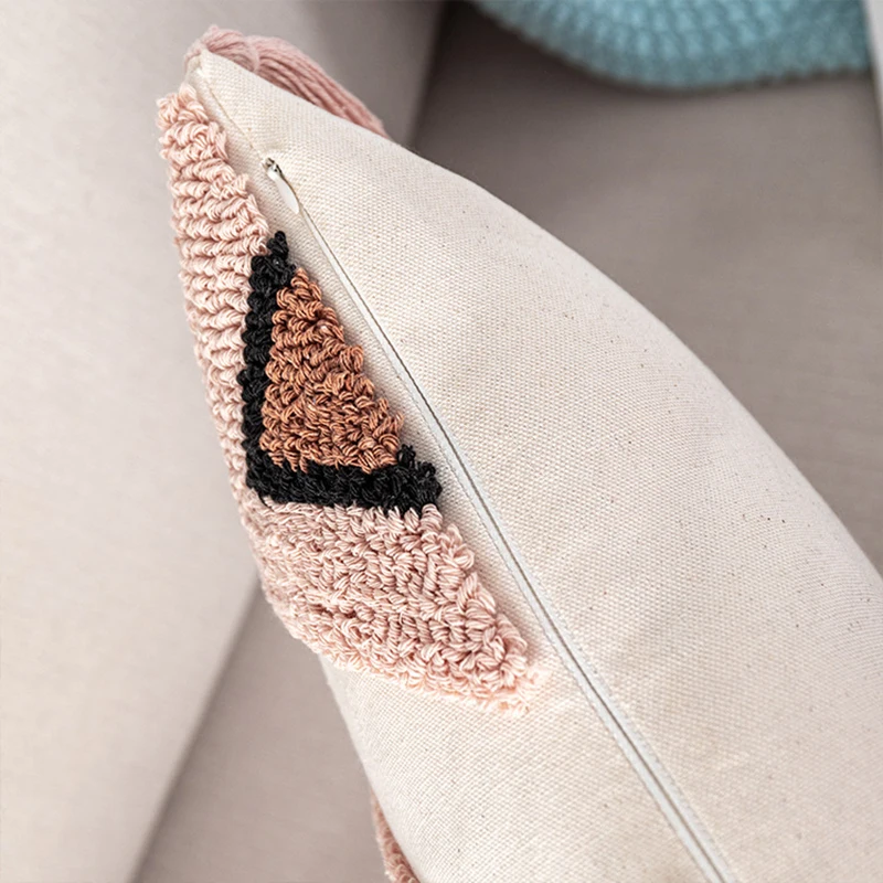 rainbow cotton woven cushion cover boho style pillow cover tribal for home decoration living room bed room 45x45cm30x50c free global shipping