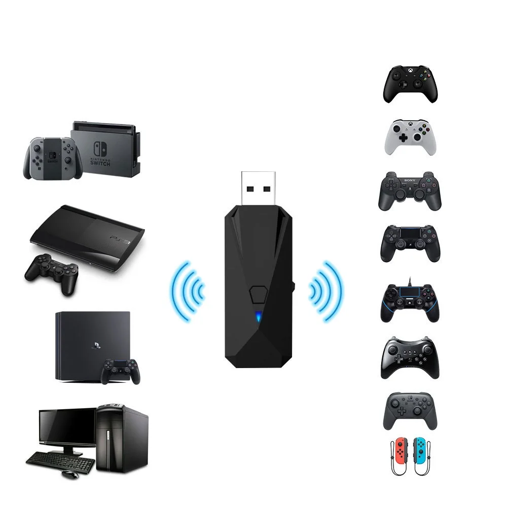 USB беспроводной Bluetooth + проводной адаптер для геймпада конвертер контроллера Nintendo