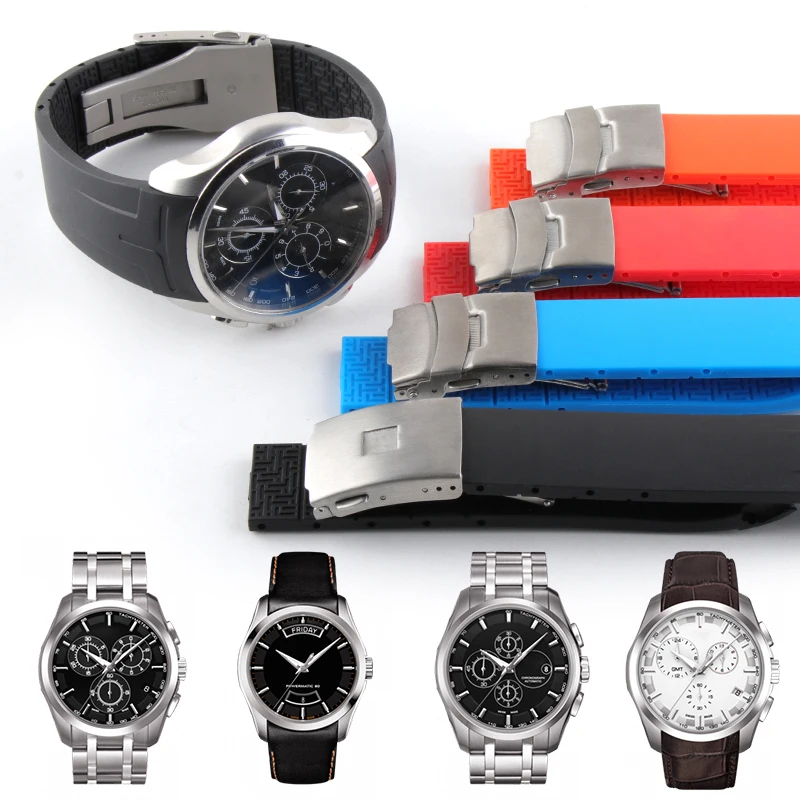 

Ремешок силиконовый спортивный для часов, водонепроницаемый, 22/23/24 мм