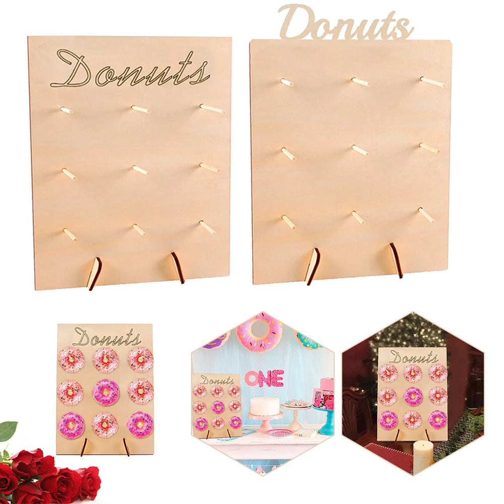 

Wooden Donut Wall Stand Donut Party Decoration Doughnut Holder Bride Wedding Party Decor Birthday Party Supplies Baby Shower