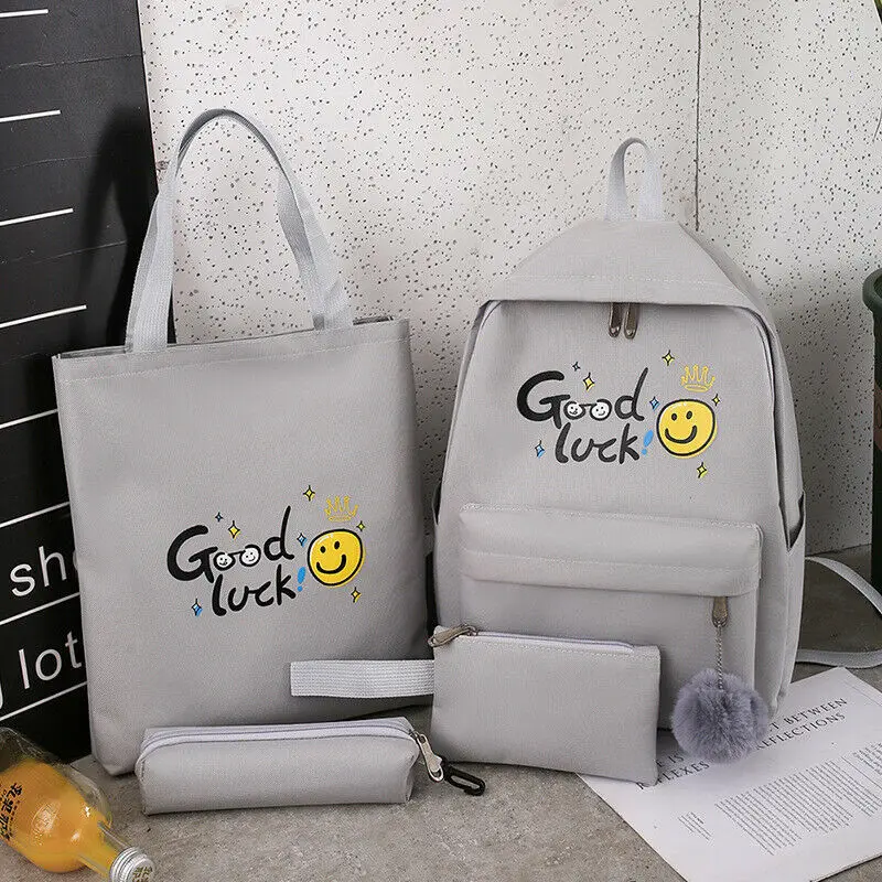 4 шт. Комплект женский рюкзак школьные сумки сумка на плечо холщовая дорожная для