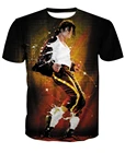 Футболка с 3D принтом певца Майкла Джексона, унисекс, хип-хоп, уличная одежда, Летние повседневные топы с коротким рукавом