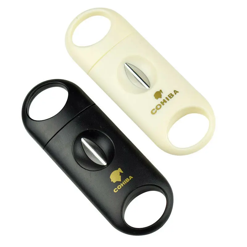 2019 COHIBA Plastic Cut Stainless Steel Blade Cigar Cutter Sharp Sigaar Cutting Tool Cigars Guillotine Pocket | Дом и сад