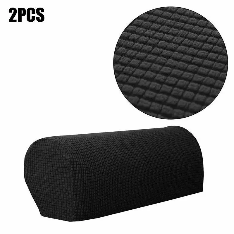 2PCS Removable Arm Chair Protector Sofa Armchair Living Room Covers Stretch Couch Armrest Solid Cover | Дом и сад