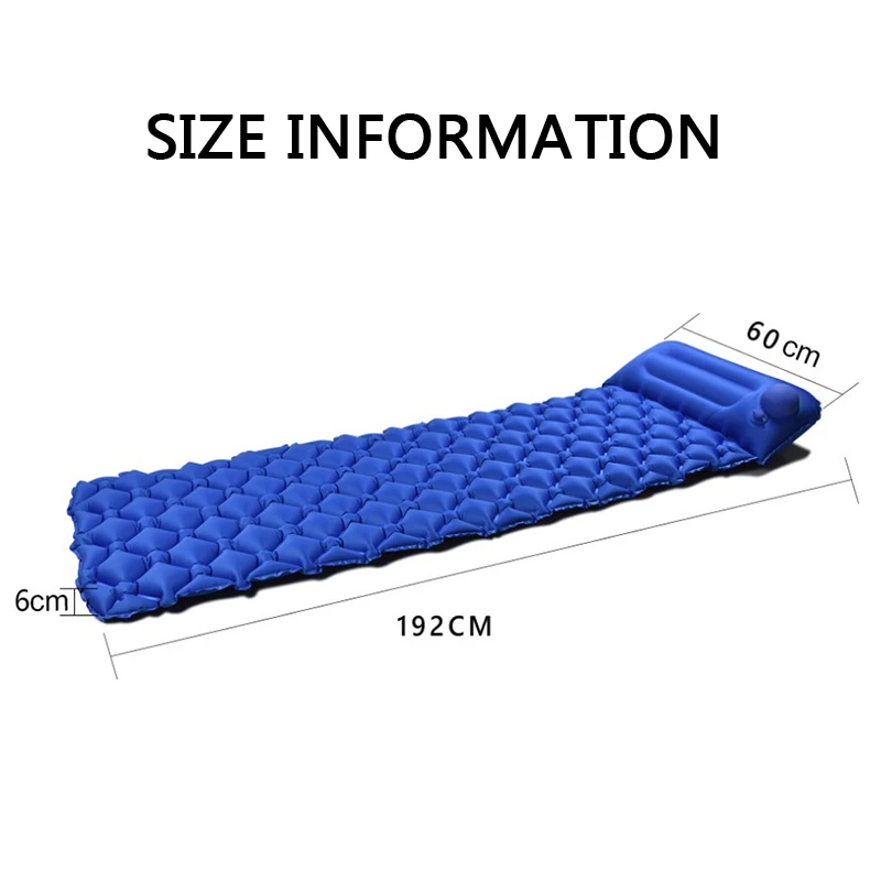 

400D Nylon TPU Sleeping Pad Lightweight Moisture-proof Air Mattress Portable Automatic Inflatable Mattress Camping Mat
