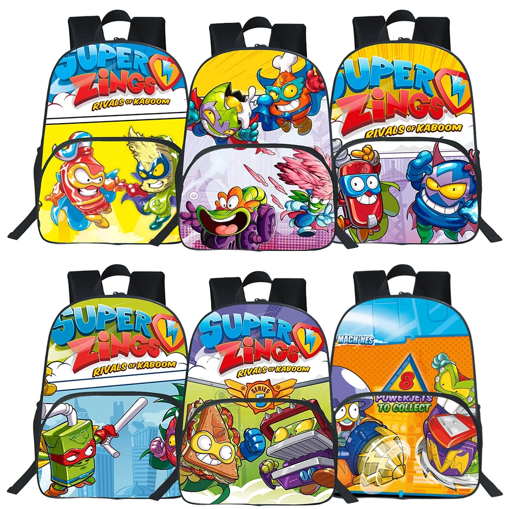 Детский школьный ранец для мальчиков и девочек, рюкзак для супер вещей с 3D рисунком из мультфильма, двухслойный вместительный рюкзак для по...