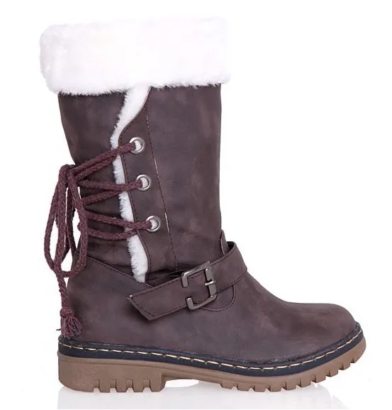 Shoes ladies cashmere ankle boots autumn and winter warm shoes solid color Roman flat snow casual raw size 34-46 | Обувь