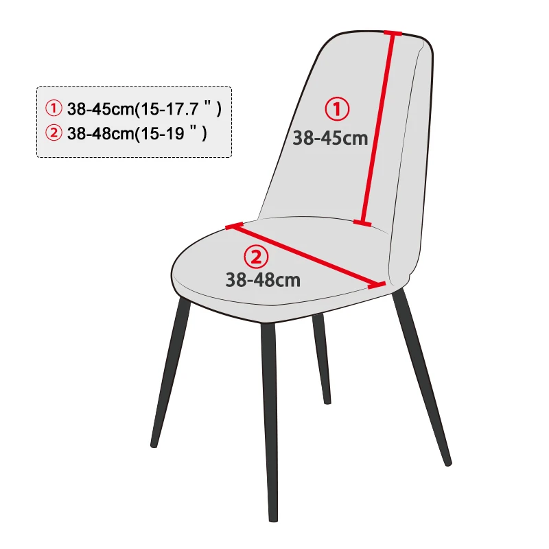 Jacquard Seat Cover 1/2/4/6 Pieces Washable Removable Armless Bar Banquet Chair Home Hotel | Дом и сад