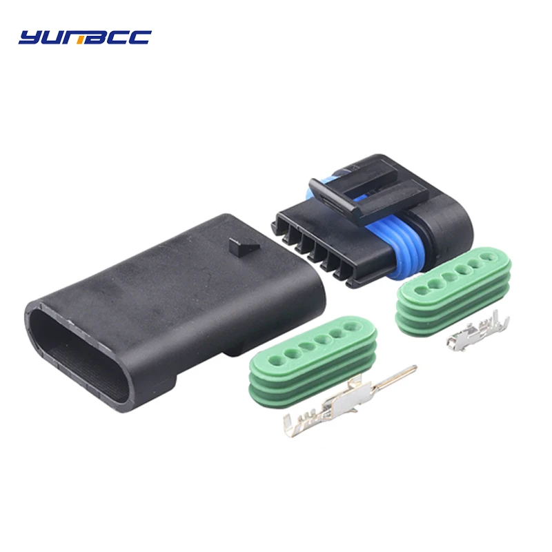 

5 Sets 6 pin way Delphi Automotive waterproof connector female Electronic accelerator pedal plug connectors 12066317 12162261