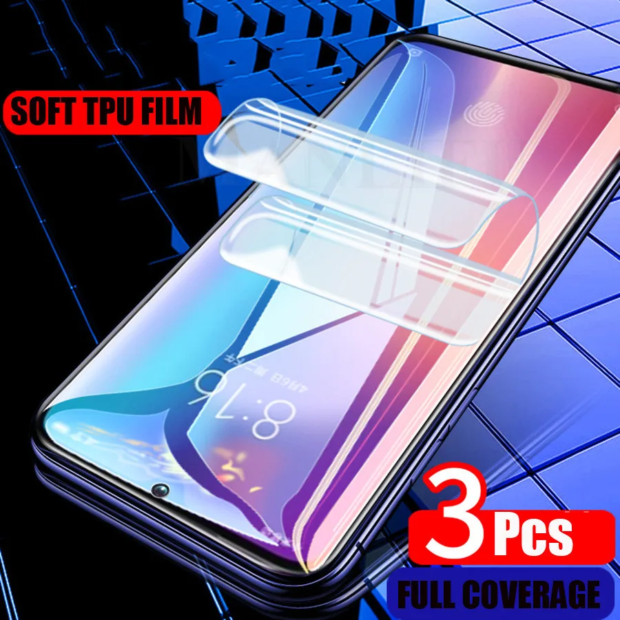 3 шт. 9D Мягкий ТПУ гидрогель стикер прозрачная пленка Передняя Полная Защита