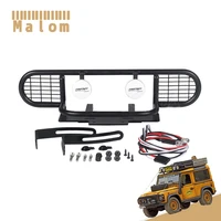 metal camel trophy front bumper with led light and fixed brackets for 110 rc crawler car traxxas trx4 defender d90 d110 upgrade