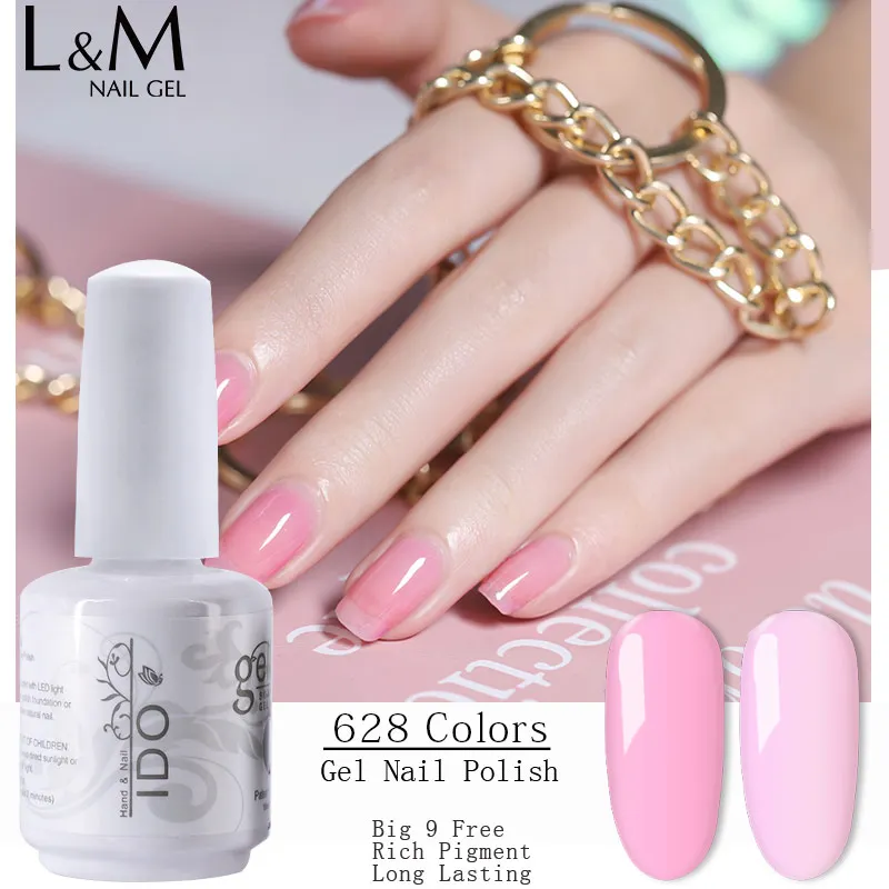 

Brand IDO colorful Uv Nail Gel Varnish 12 Pcs Soak Off Bright Nail Polish Primer (1Foundatation Base+10Colors Gel+1 Top )