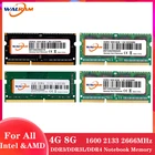 ОЗУ WAL RAM DDR2 DDR3 DDR4 2 ГБ 4 ГБ 8 ГБ память для ноутбука 800 1333 1600 1866 2133 2400 2666 МГц DDR3L 204pin память для ноутбука