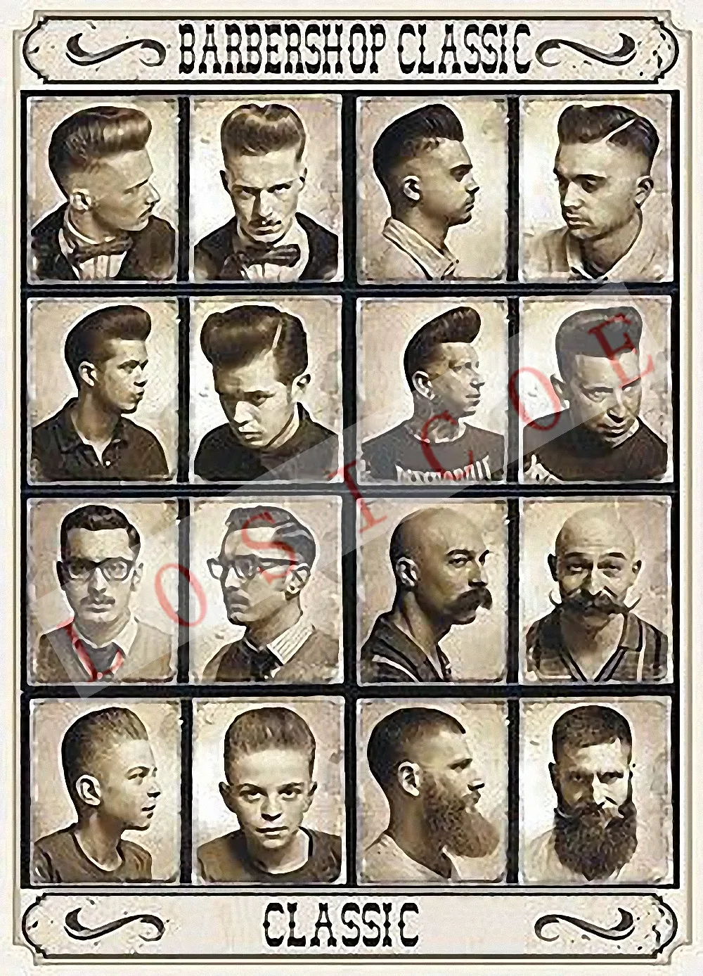 Винтажные постеры для парикмахеров с рисунком крафт-бумага картина интерьера