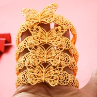4pcs dubai bangle for women indian bracelet africa ball jewelry gold color banglebracelet ethiopian wedding bride jewelry