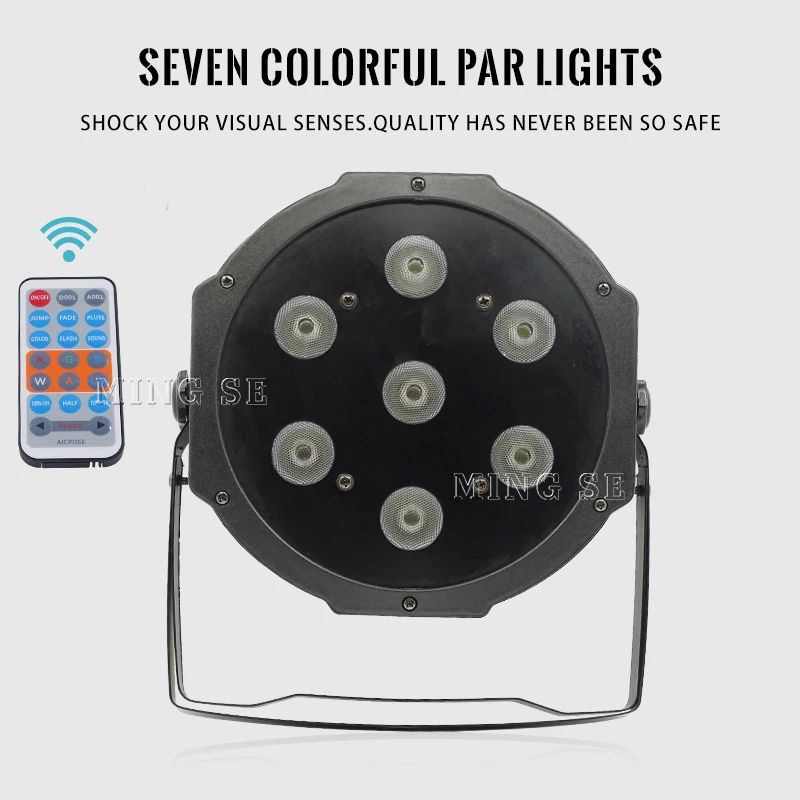 20 шт./лот 12 Вт светодиодные лампы 7x10 RGBW 4 в 1 плоский светодиодный прожектор dmx512 для