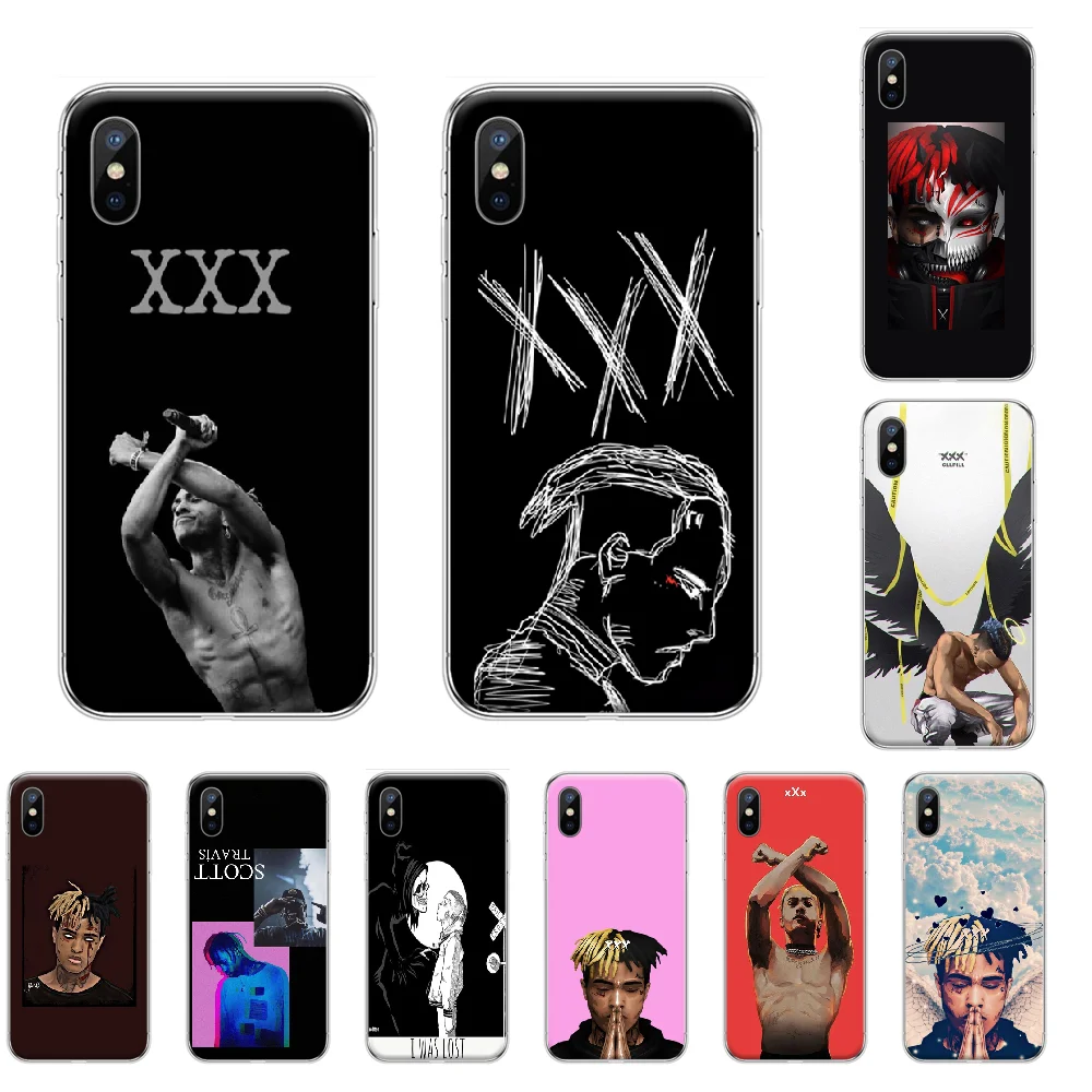 Рэппер XXXtentacion хип хоп мягкий силиконовый черный чехол для телефона iphone 4 4S 5 5S SE 5C 6