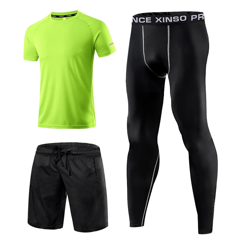 

Мужской спортивный костюм, летняя одежда 2021, спортивная одежда, комплект из 3 предметов, футболка и шорты, мужской спортивный костюм, мужские...