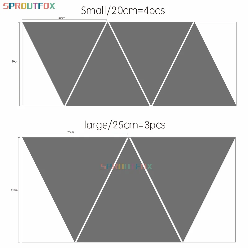 Большие треугольники Виниловая наклейка на стену сделай сам съемные обои