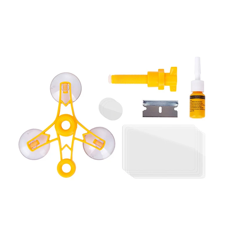 

Windshield Repair Tool Car Glass Repair Tool Crack Bull's Eye Star Glass Repair Fluid Windscreen Repair Tool Kit Resin Sealer