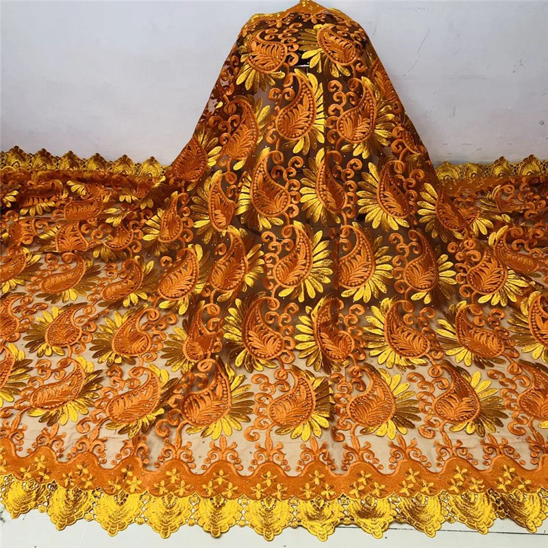 

Новейшая африканская кружевная ткань с вышивкой, Африканское Тюлевое кружево с камнями, красивая французская сетчатая кружевная ткань для ...