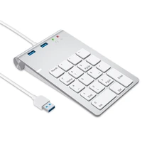 usb numeric keypad with usb3 03 5mm audio interface hub multifunctional accounting financial calculator small keyboard