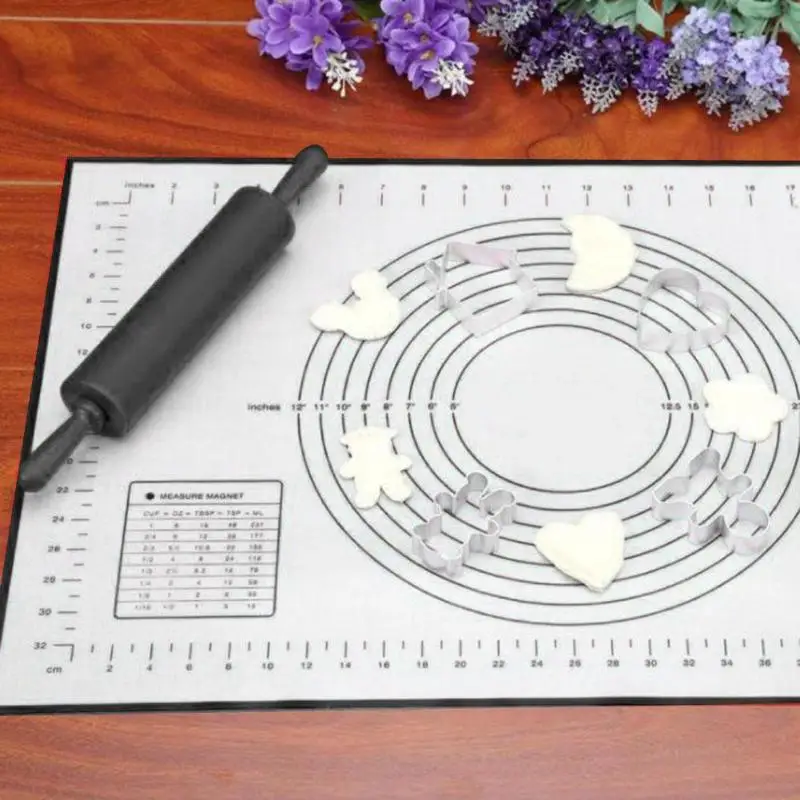 1 шт. антипригарный силиконовый коврик для выпечки замеса теста утолщенная