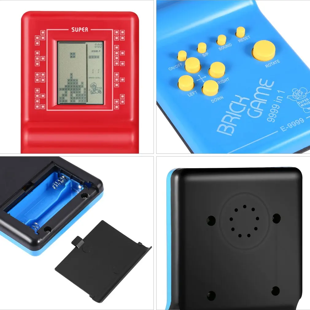 Classic Tetris Hand Held LCD Electronic Game Toys Fun Brick Riddle Handheld Console Random color | Электроника