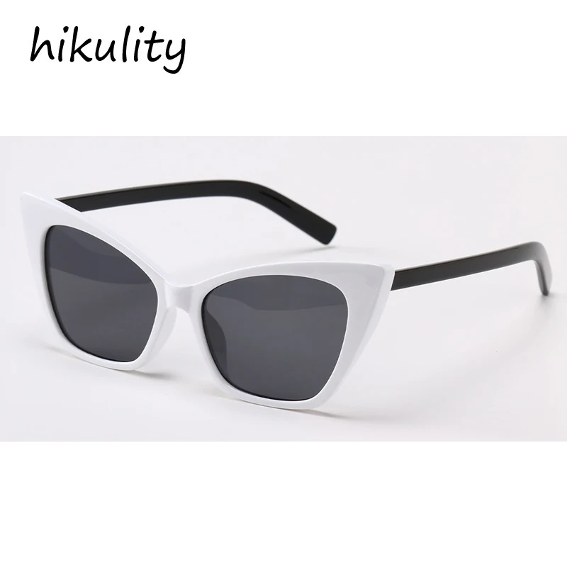 Солнцезащитные очки кошачий глаз женские винтажные темные большого размера с