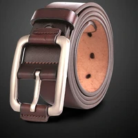 copper pin buckle belt high quality 2022 new two layer cowhide mens leather belt high quality youth tactical trend leisure belt