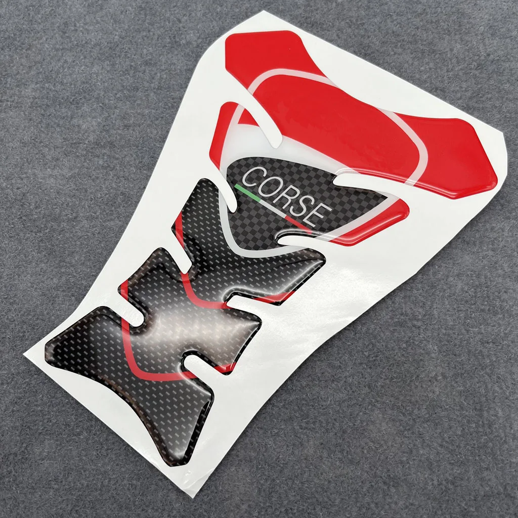 3D RED Motorcycle Gas Fuel Tank Pad Sticker Decals Protector For Ducati Monster 848 899 1199 Diavel 1200 400 Pegatinas | Автомобили и