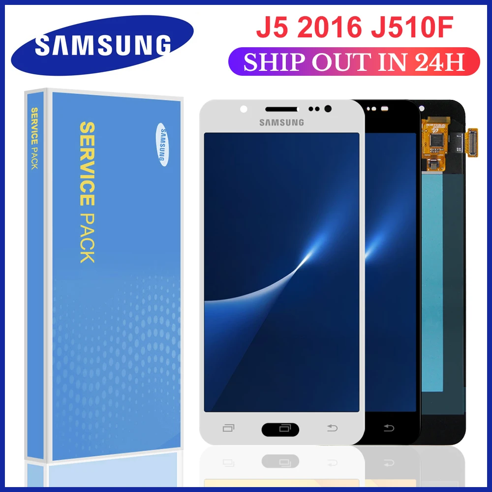 ЖК дисплей AMOLED 5 2 дюйма для SAMSUNG Galaxy J5 2016 сенсорный экран с цифровым